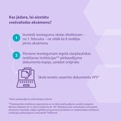 2 Kas jādara, lai aizstātu svešvalodas eksāmenu