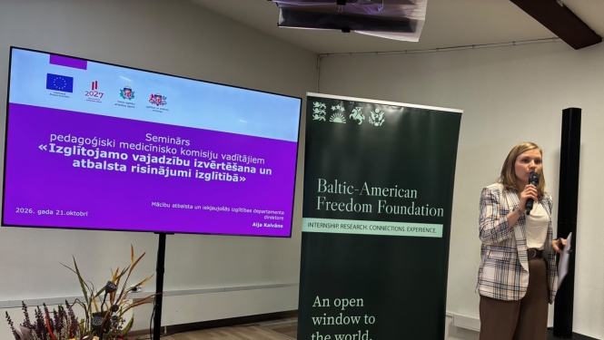Seminārā “Izglītojamā vajadzību izvērtēšana un atbalsta risinājumi izglītībā” uzstājas VIAA Mācību atbalsta un iekļaujošās izglītības departamenta direktore Aija Kalvāne
