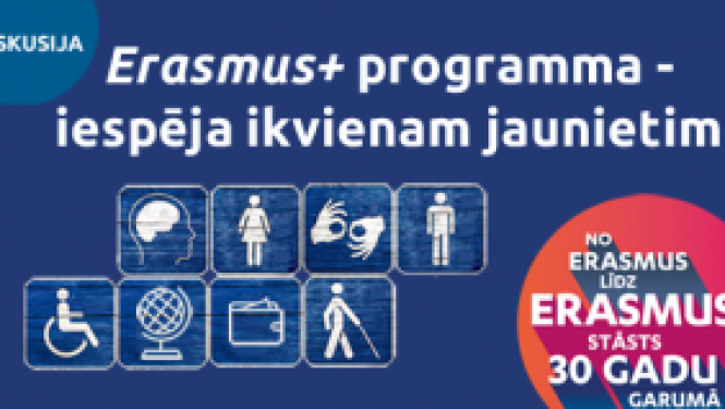 Aicinām uz interaktīvu diskusiju par Erasmus+ programmas iespējām ikvienam jaunietim
