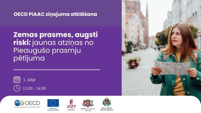 OECD PAAC ziņojuma atklāšanas pasākuma plakāts