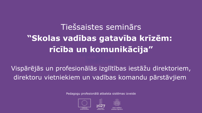 Vebinārs skolas vadibas gataviba krizem riciba un komunikacija