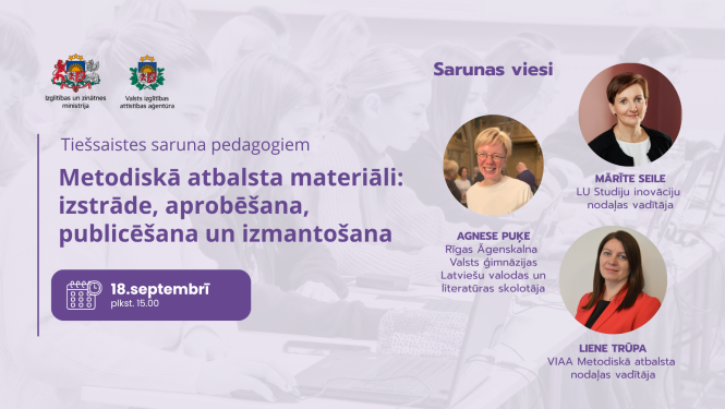 Tiešsaistes saruna VIAA IZM pedagogiem