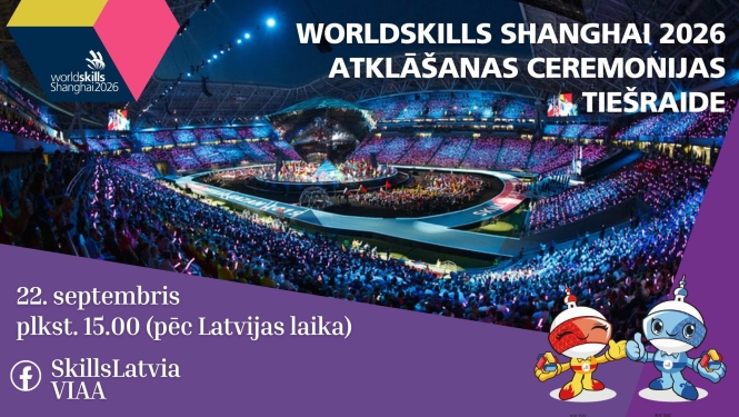 WorldSkills 2026 atklasanas ceremonijas tiesraide