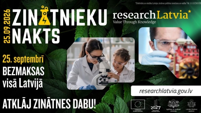 Zinātnieku nakts plakāts 2026