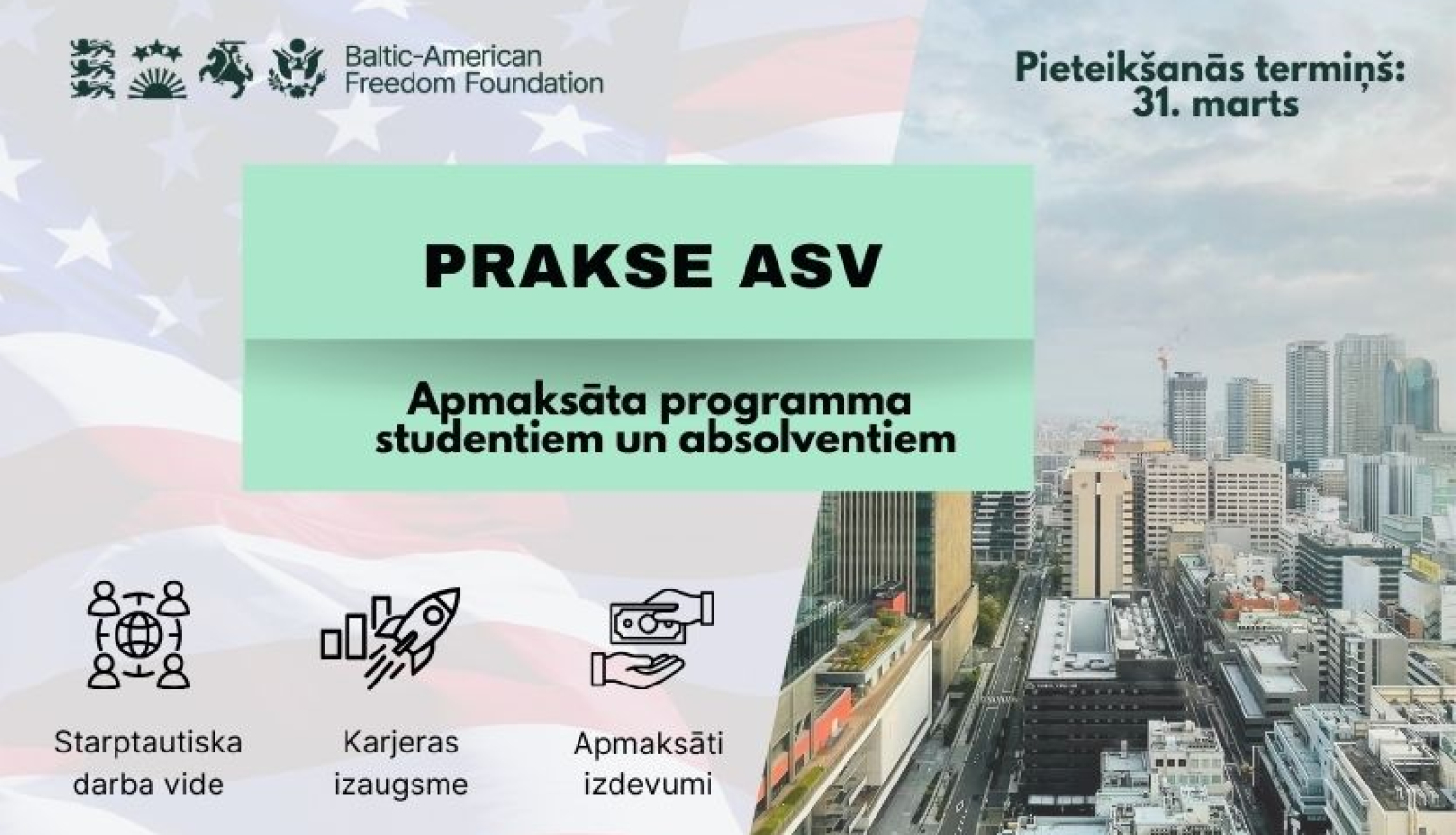 Prakse ASV BAFF stipendija 2026