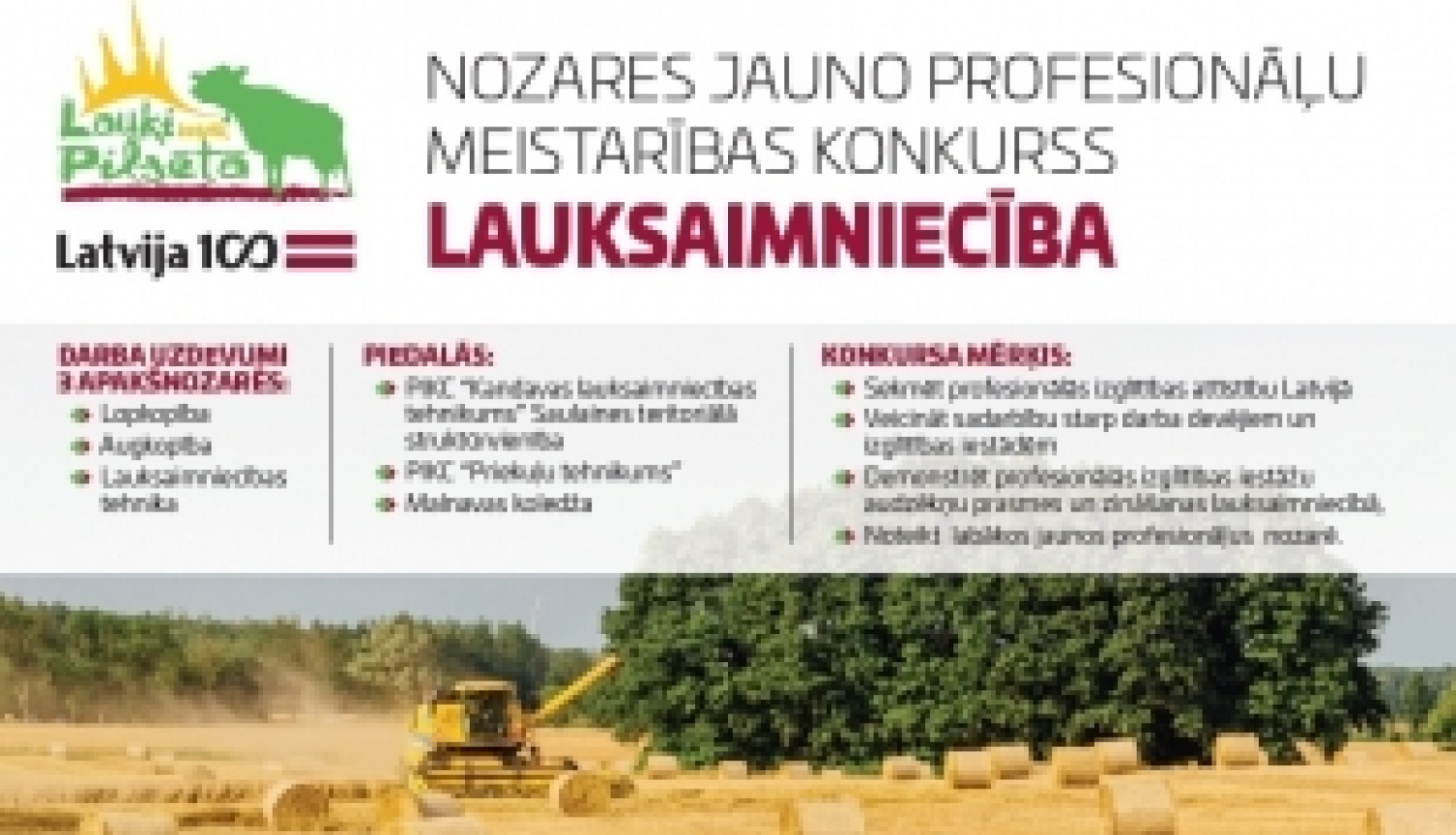 Notiks nozaru jauno profesionāļu meistarības konkurss lauksaimniecībā