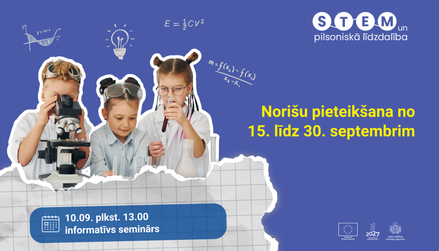 STEM un pilsoniska līdzdalība norišu pieteikšana 2026. 6. kārta