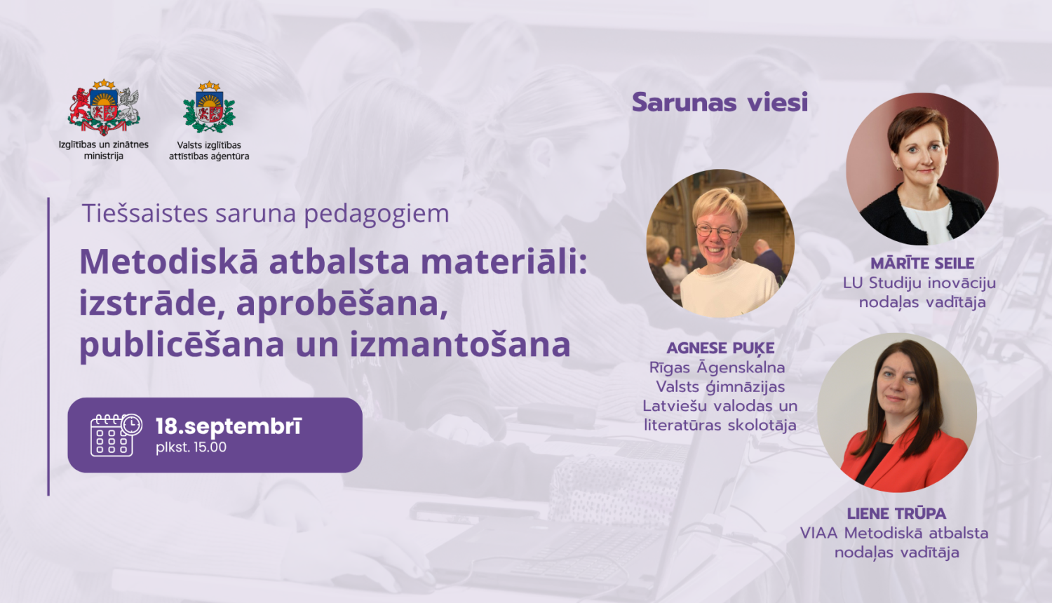 Tiešsaistes saruna VIAA IZM pedagogiem
