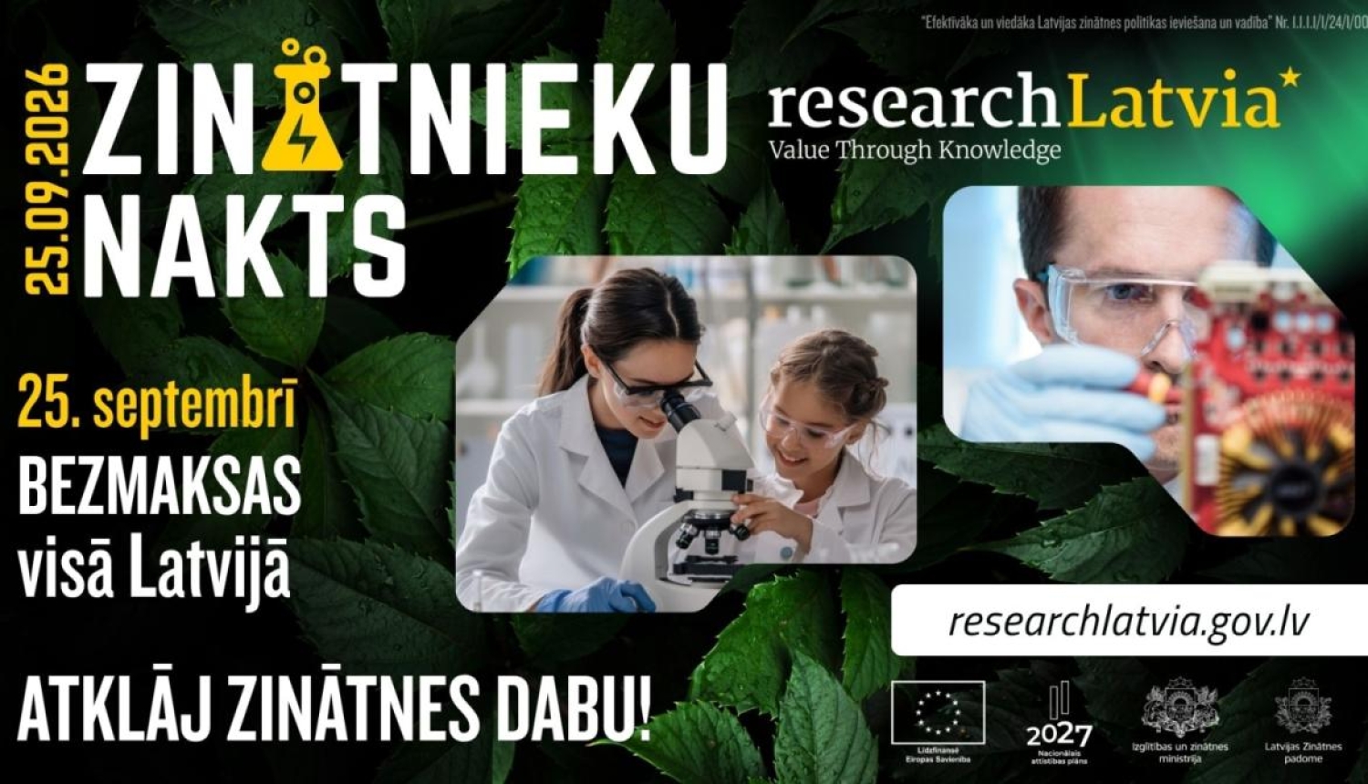 Zinātnieku nakts plakāts 2026