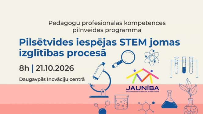 Pilnveides iespējas STEM jomas izglitibas procesā 21.10.2026.