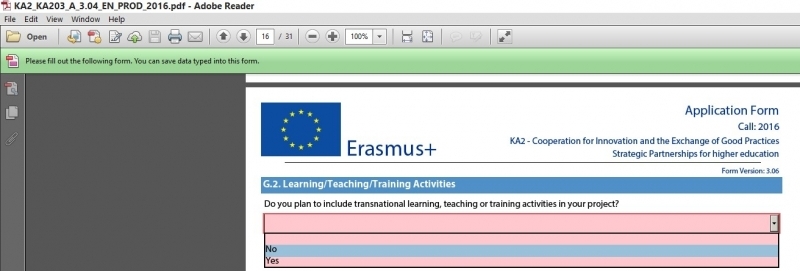 Uzmanību – tehniska kļūda KA2 pieteikumu veidlapās