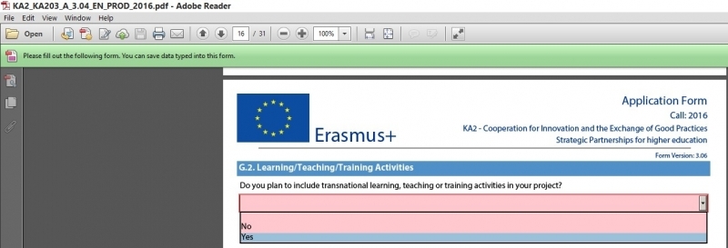 Uzmanību – tehniska kļūda KA2 pieteikumu veidlapās