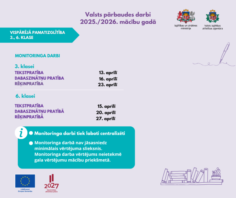 parbaudes darbi 3. un 6. klasei 2025.2026.