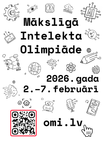 Atklātās mākslīgā intelekta olimpiāde 2026 plakāts