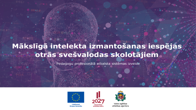 MI izmantošanas iespējas otrās svešvalodas skolotājiem semināra plakāts