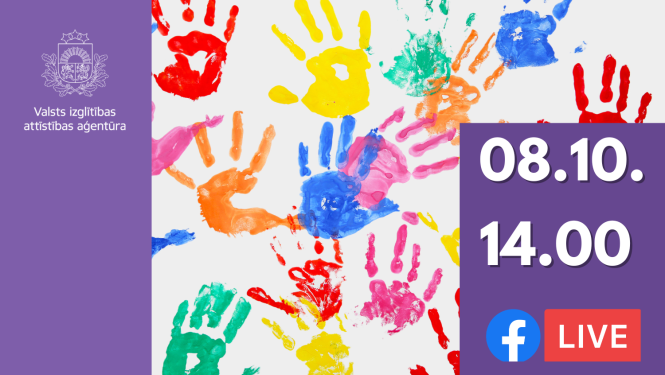 Valsts izglītības attīstības aģentūras logo, 08.10.14.00 Facebook live