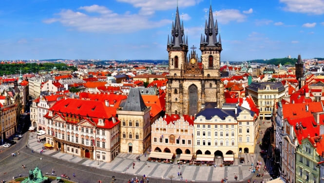 skats uz Prāgas vecpilsētu