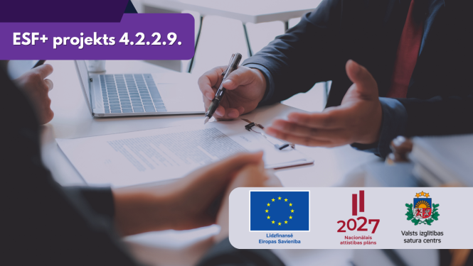 ESF+ projekta 4.2.2.9. vizuālais noformējums