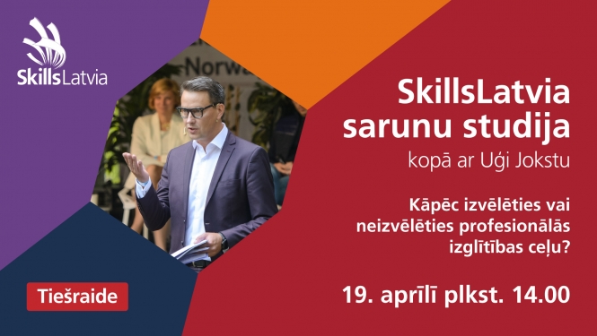 SkillsLatvia 2022 sarunu studija ar Uģi Jokstu