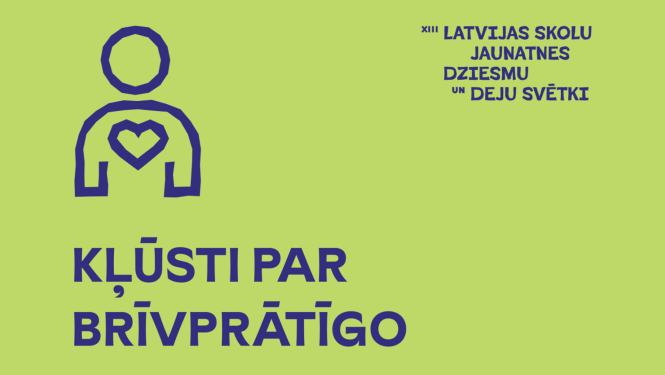 Zaļš fons ar ziliem burtiem