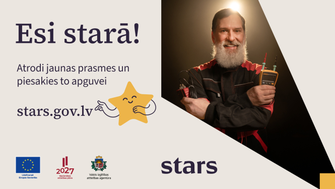 Esi starā! Atrodi jaunas prasmes un piesakies to apguvei