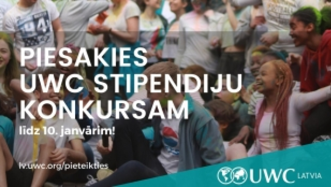 Skolēnus aicina pieteikties stipendijām mācībām UWC skolu tīklā