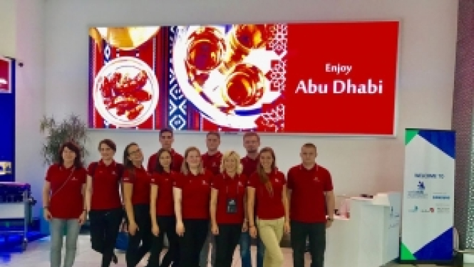 Latvijas valsts komanda ierodas Abū Dabī, Apvienotajos Arābu Emirātos