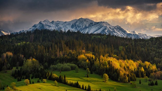 Slovākija skats uz kalniem