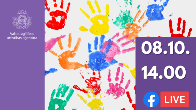 Valsts izglītības attīstības aģentūras logo, 08.10.14.00 Facebook live