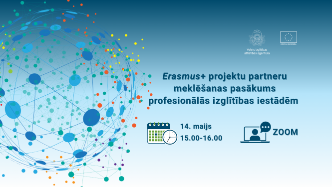 Erasmus+ semināra vizuālis ar digitalizētiem elementiem