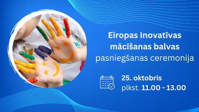 Eiropas Inovatīvās mācīšanas balvas laureātu apbalvošana plakāts