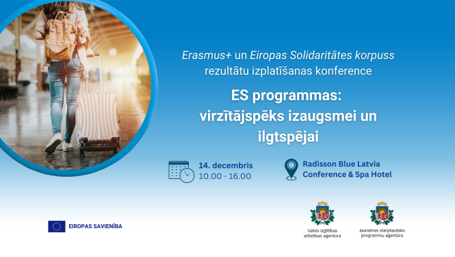 Erasmus+ rezultātu izplatīšanas konferences vizuālis