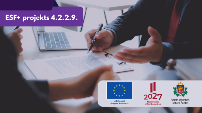 ESF+ projekta 4.2.2.9. vizuālais noformējums