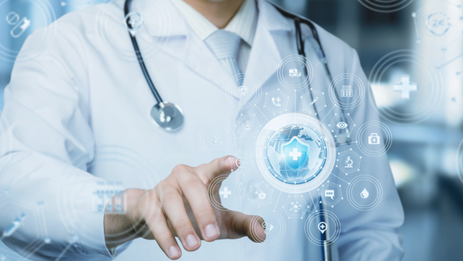 ārsts ar klausāmo objektu