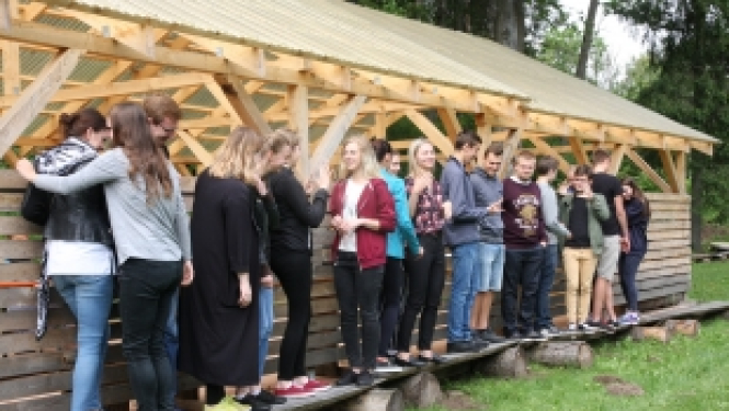 Foto: Latvijas komandas pretendenti apgūst psiholoģiskās sagatavošanās prasmes