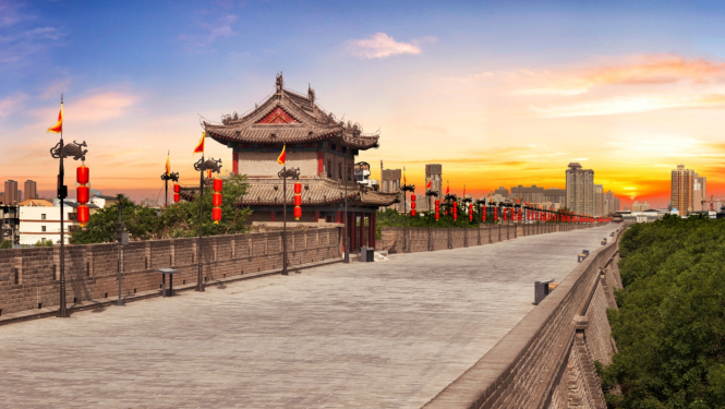 Ķīnas Tautas Republikas stipendijas skats uz Ķīnas pilsētu