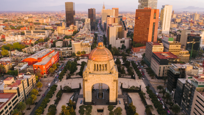 Meksikas pilsētas ainava