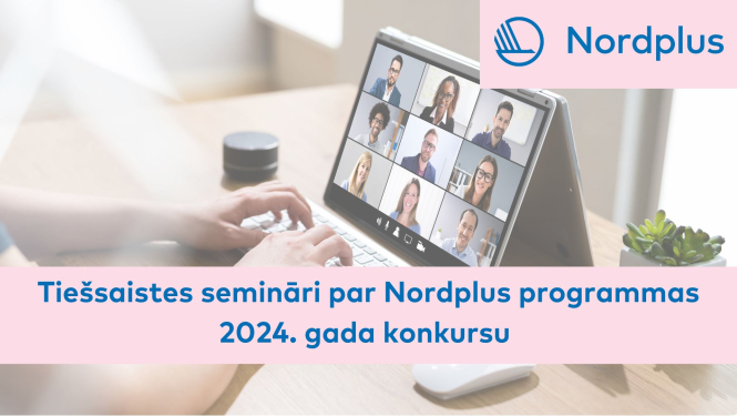 Nordplus tiešsaistes semināru vizuālis
