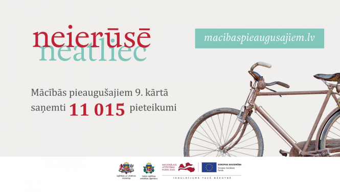 Mācībās pieaugušajiem 9. kārtā pieteicās 11 015 