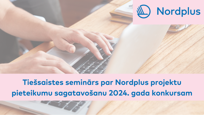 Nordplus tiešsaistes semināru vizuālis