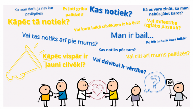 "Mācību video skolēniem par drošību un emocijām" vizuālais noformējums