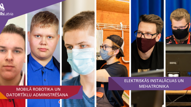 SkillsLatvia 2021 rezultati mehatronika robotika instalacijas datortikli