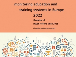 Eurydice ziņojuma "Strukturālie rādītāji izglītības un apmācības sistēmu uzraudzībai Eiropā 2022.gadā: pārskats par galvenajām reformām kopš 2015. gada" vāks  