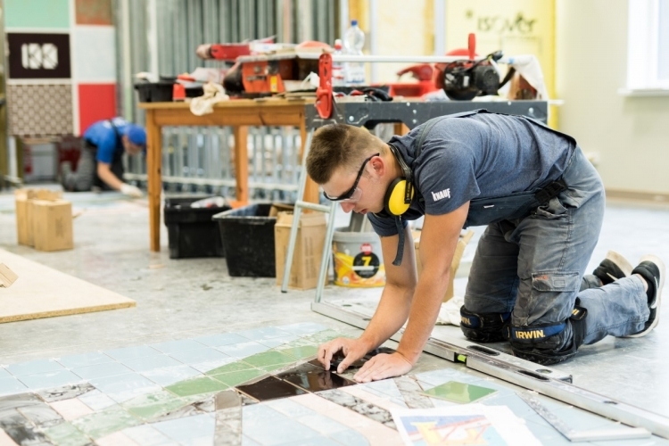 Fināla atlase flīzēšanā EuroSkills 2018