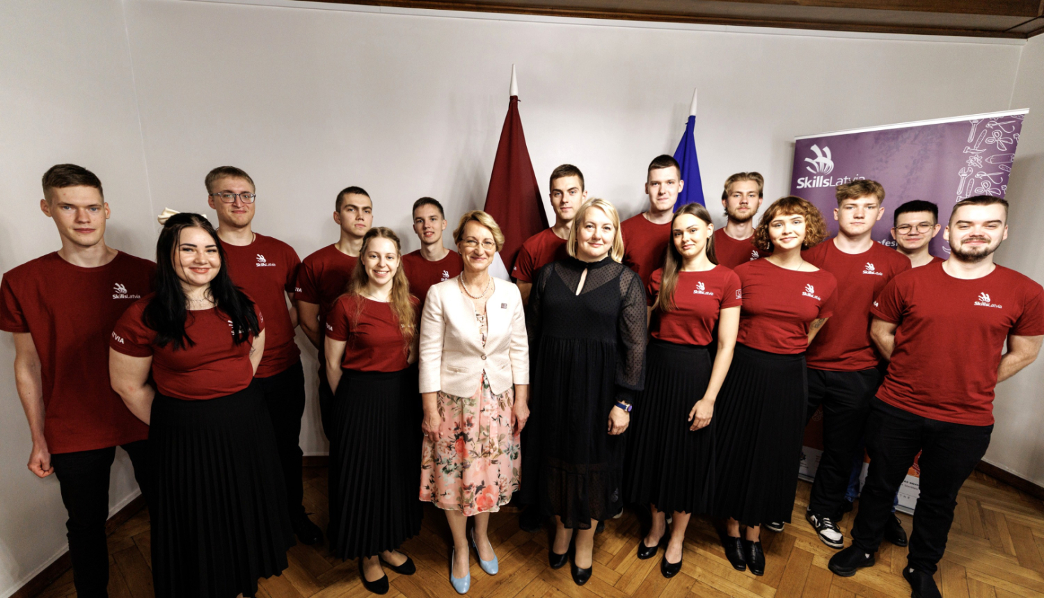 SkillsLatvia komanda tiekas ar ministri 2025. gads