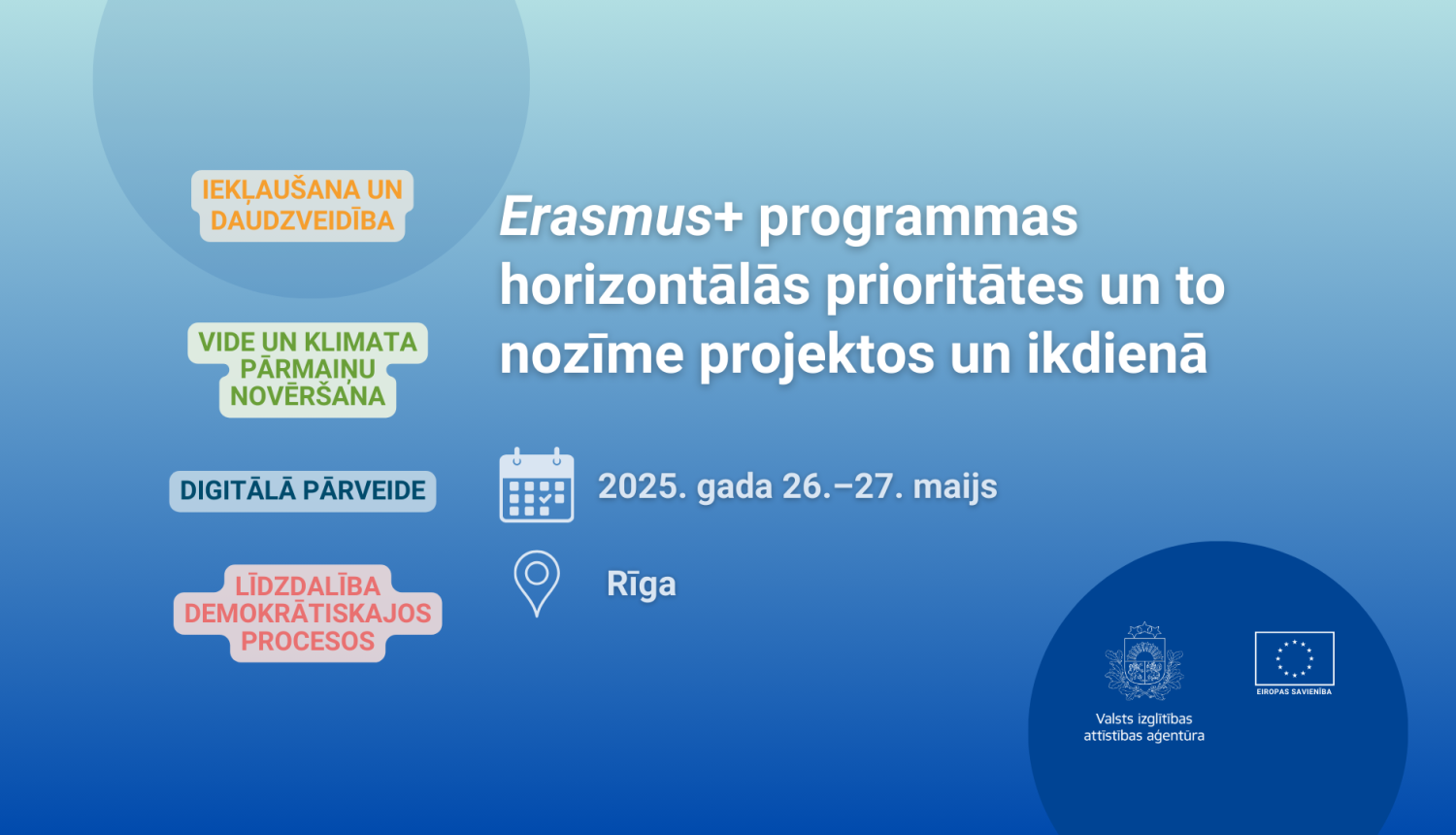 Erasmus+ semināra vizuālis