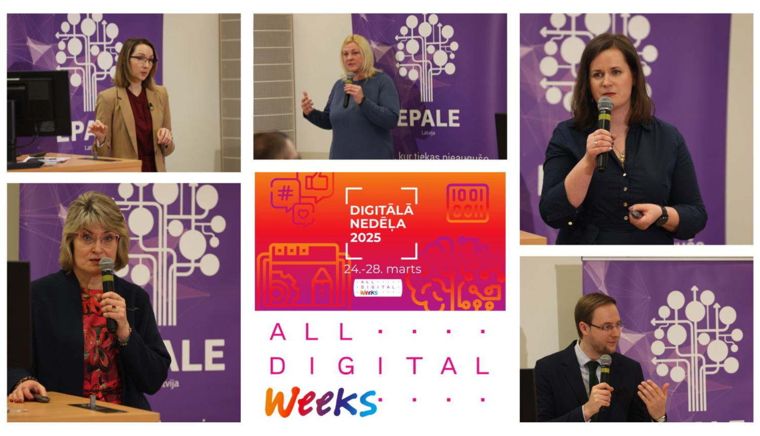 Kolāža ar semināra fotrogrāfijām