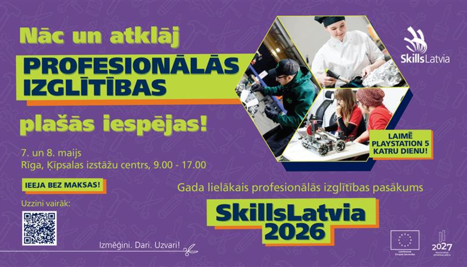SkillsLatvia 2026 konkursa galvenais plakāts