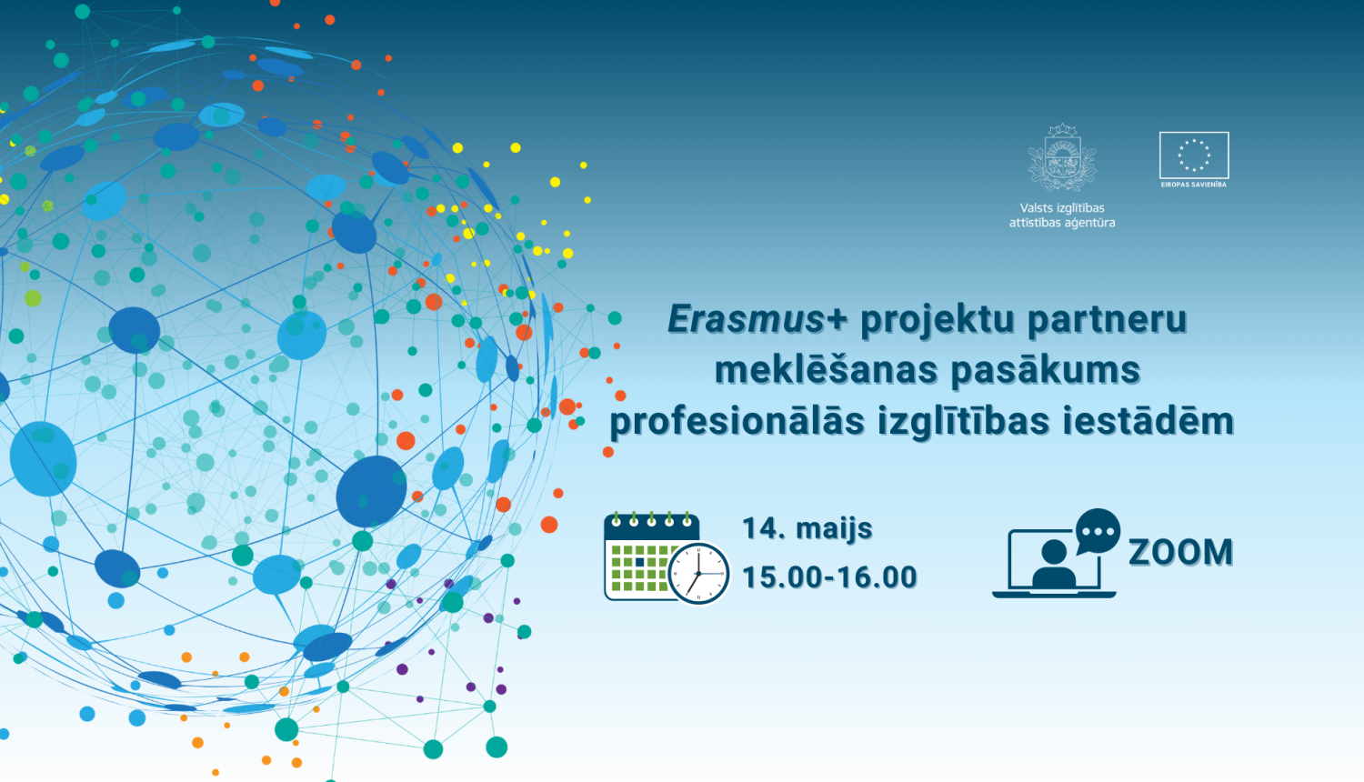 Erasmus+ semināra vizuālis ar digitalizētiem elementiem