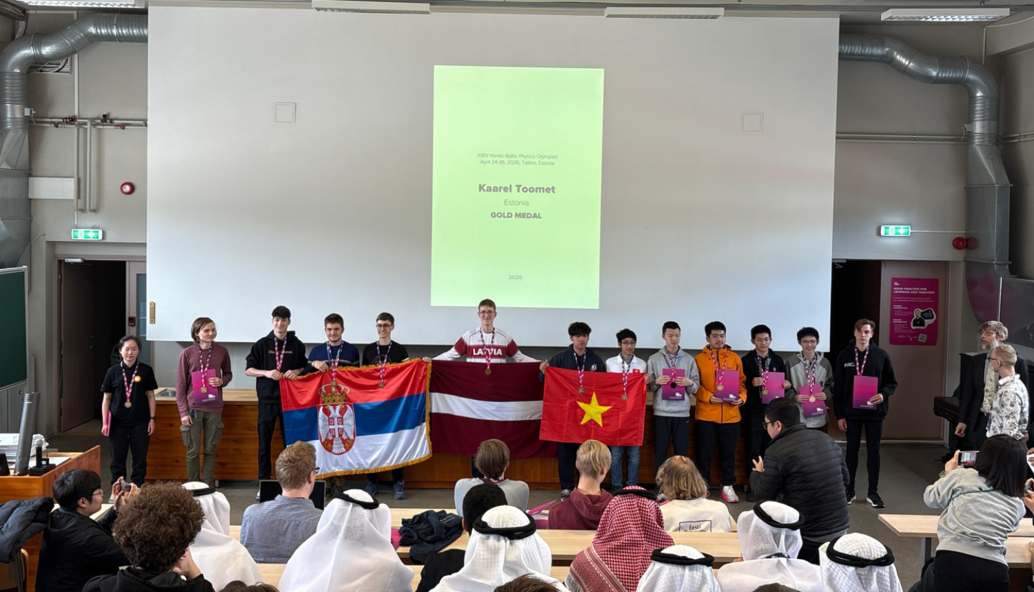 dalībnieki no Latvijas Ziemeļvalstu – Baltijas valstu fizikas olimpiādē